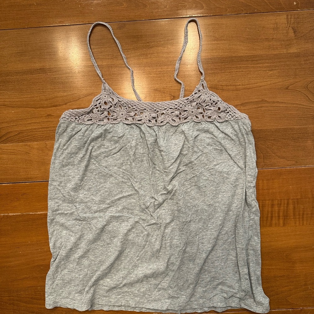 Old Navy Gray Women's Camisole with Crochet Detail